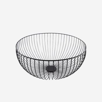 Point-Virgule Wire basket black ø 30cm H 13cm