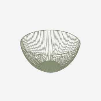 Point-Virgule Wire basket sage green ø 25cm H 14cm
