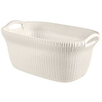 Curver Knit Wash Basket 40l Oasis White