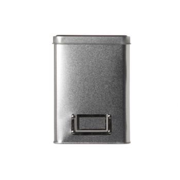 Cosy & Trendy Silver Teabox Tin  10.8x10.8xh15cm