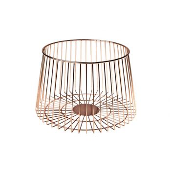 Cosy & Trendy Fruit Basket Copper Plated  D23.5xh15.5c