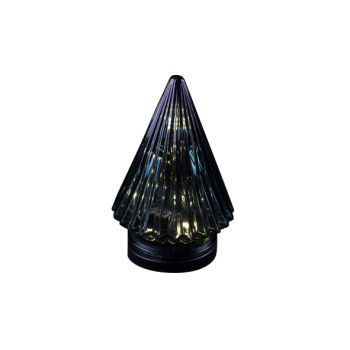 Cosy @ Home Xmas Tree Cone Glass Petrol 12x12x18cm