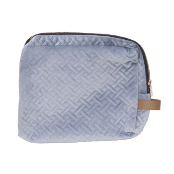 Cosy @ Home Toilet Bag Velvet Blue 25x5xh20cm Textil