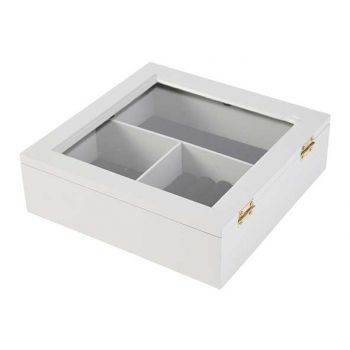 Cosy @ Home Jewellery Box Grey 20x20xh6,5cm Wood