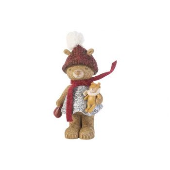 Cosy @ Home Teddybear Girl  With Fox Burgundy 10x7,5