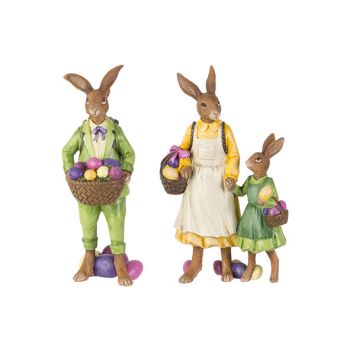 Cosy @ Home Easter Hare Green With Child 2 Types Yellow
