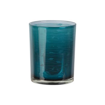 Cosy @ Home Tealight Holder Fish Blue D10xh12cm Glas