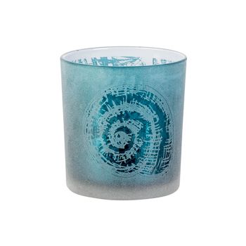 Cosy @ Home Tealight Holder Shell Blue D7xh8cm Glass