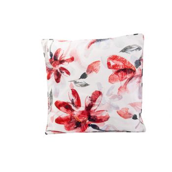 Cosy @ Home Cushion Pink Flowers White 45x45xh10cm P