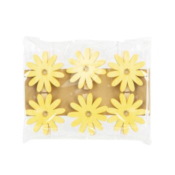 Cosy @ Home Clip Set6 Sunflower Yellow 6x,5xh6cm Woo