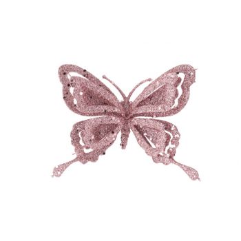 Cosy @ Home Clip Butterfly Glitter Pink 14x2xh10cm S