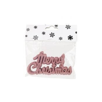 Cosy @ Home Hanger Set6 Merry Christmas Pink 10cm Sy