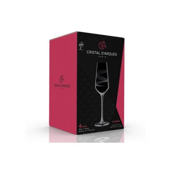Cristal D'arques Intense Champagne Glass Set 4