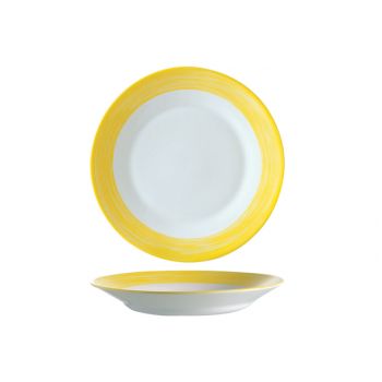 Arcoroc Brush Yellow Soup Plate 22,5cm
